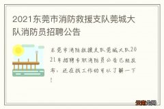 2021东莞市消防救援支队莞城大队消防员招聘公告