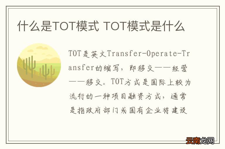 什么是TOT模式 TOT模式是什么