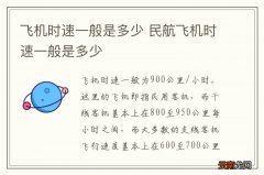 飞机时速一般是多少 民航飞机时速一般是多少