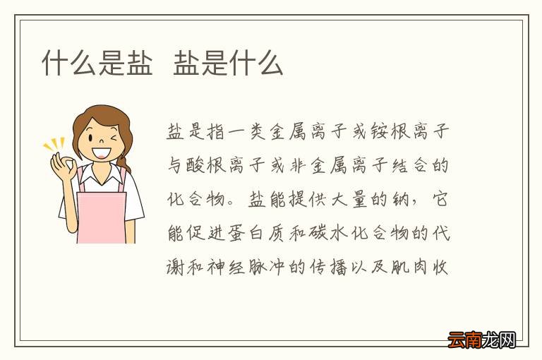什么是盐盐是什么
