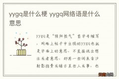 yygq是什么梗 yygq网络语是什么意思