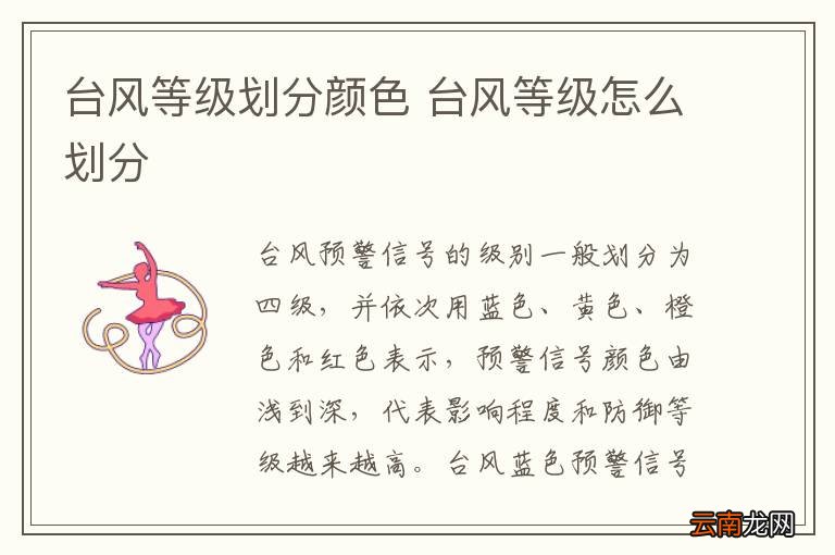 台风等级划分颜色 台风等级怎么划分