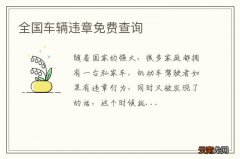 全国车辆违章免费查询