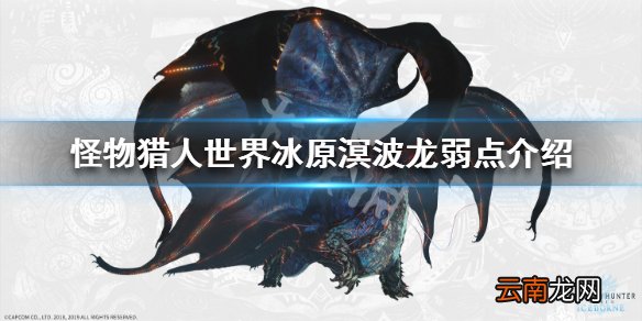 怪物猎人世界冰原溟波龙弱点介绍 溟波龙弱什么_网