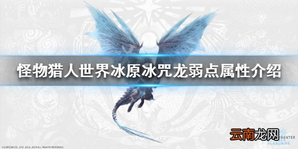 怪物猎人世界冰原冰咒龙弱点属性介绍 冰咒龙资料一览_网