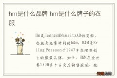 hm是什么品牌 hm是什么牌子的衣服
