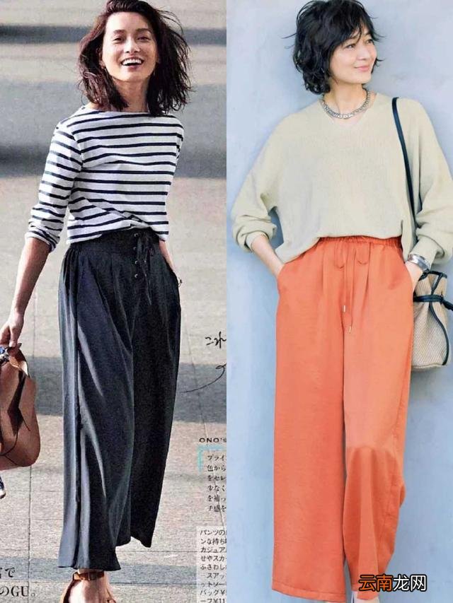 讲真！“阔腿裤”才是夏季神裤，比小脚裤显瘦还百搭，穿对了很美