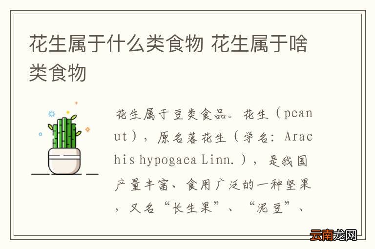 花生属于什么类食物 花生属于啥类食物