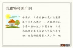 西雅特会国产吗