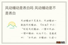 风动幡动是表白吗 风动幡动是不是表白