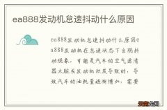 ea888发动机怠速抖动什么原因