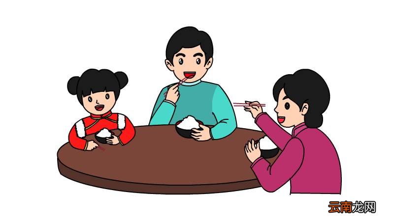 年夜饭简笔画