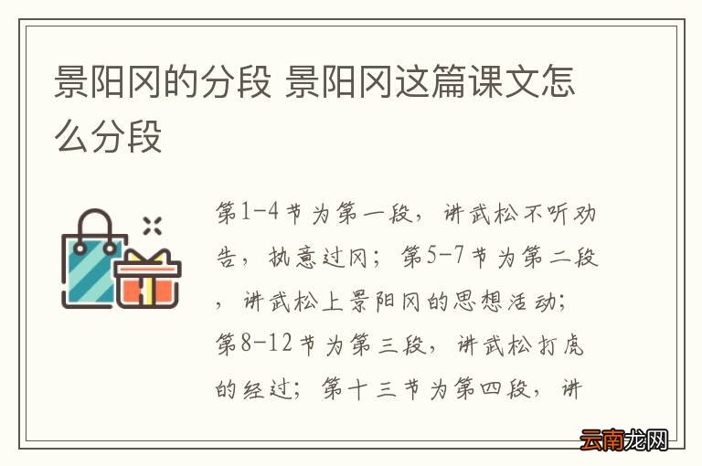 景阳冈的分段 景阳冈这篇课文怎么分段