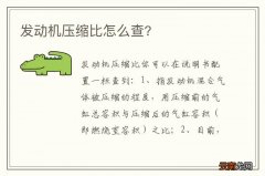 发动机压缩比怎么查?