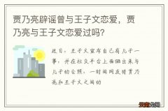 贾乃亮辟谣曾与王子文恋爱，贾乃亮与王子文恋爱过吗？