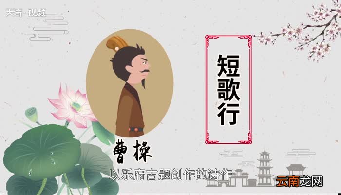 短歌行赏析 短歌行赏析意思