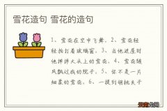 雪花造句 雪花的造句