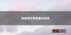 鸭屎香柠檬茶要闷泡吗