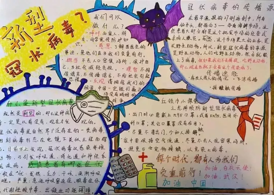 打击病毒手抄报图片 病毒手抄报图片