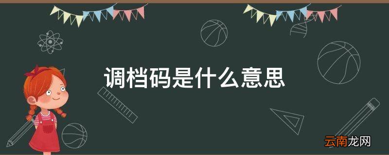 调档码是什么意思
