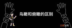 鸟瞰和俯瞰的区别
