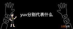yuv分别代表什么