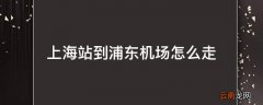 上海站到浦东机场怎么走