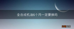 全合成机油6个月一定要换吗