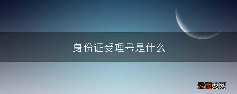 身份证受理号是什么