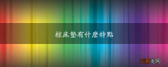 棕床垫有什么特点
