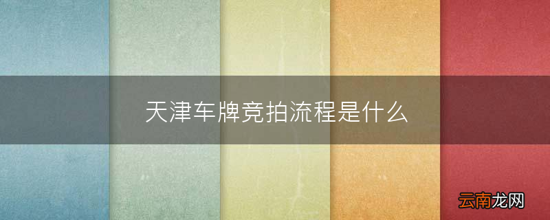 天津车牌竞拍流程是什么