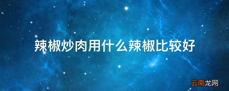辣椒炒肉用什么辣椒比较好