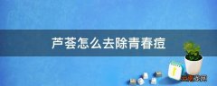 芦荟怎么去除青春痘