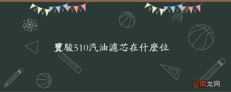 宝骏510汽油滤芯在什么位置