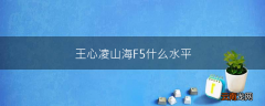 王心凌山海F5什么水平