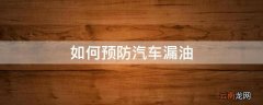 如何预防汽车漏油