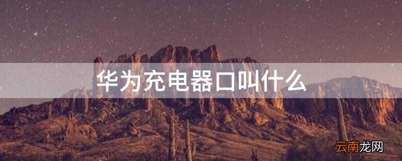 华为充电口是叫什么 华为充电器口叫什么