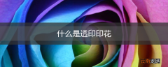 什么是透印印花