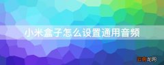 小米盒子怎么设置通用音频 小米盒子怎么设置通用音频播放