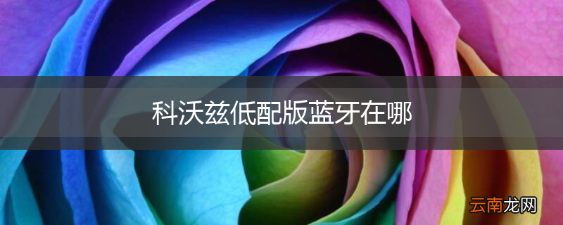 科沃兹低配版蓝牙在哪