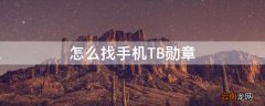 2021手机怎么看勋章 怎么找手机TB勋章