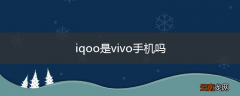 iqoo是vivo手机吗