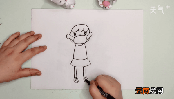 可爱小孩戴口罩简笔画 可爱小孩戴口罩简笔画怎么画