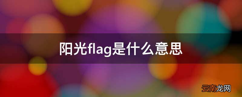 阳光flag是什么意思