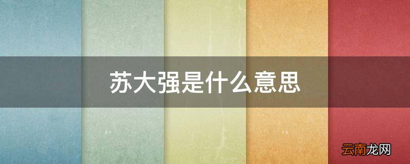 苏大强是什么意思