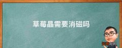 草莓晶需要消磁吗