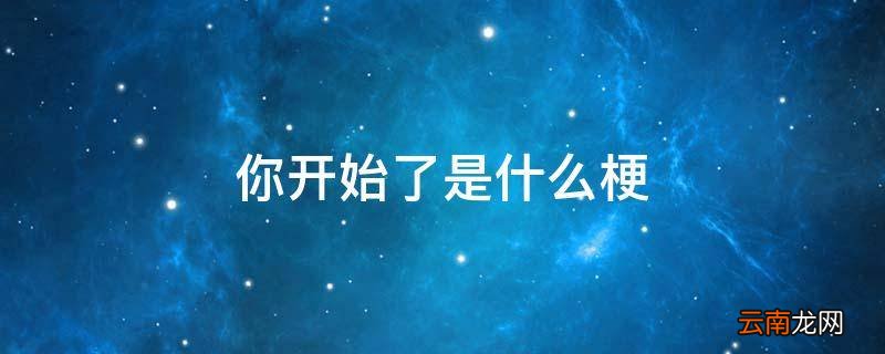 你开始了是什么梗