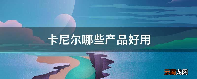 卡尼尔哪些产品好用