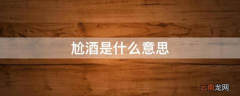 尬酒是什么意思