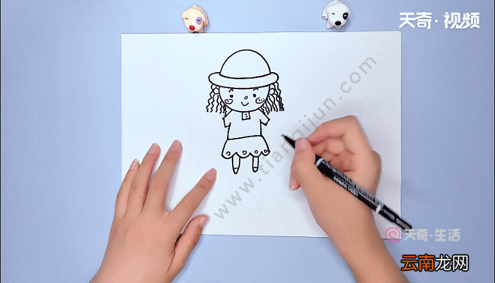 漂亮女孩简笔画 漂亮女孩简笔画画报